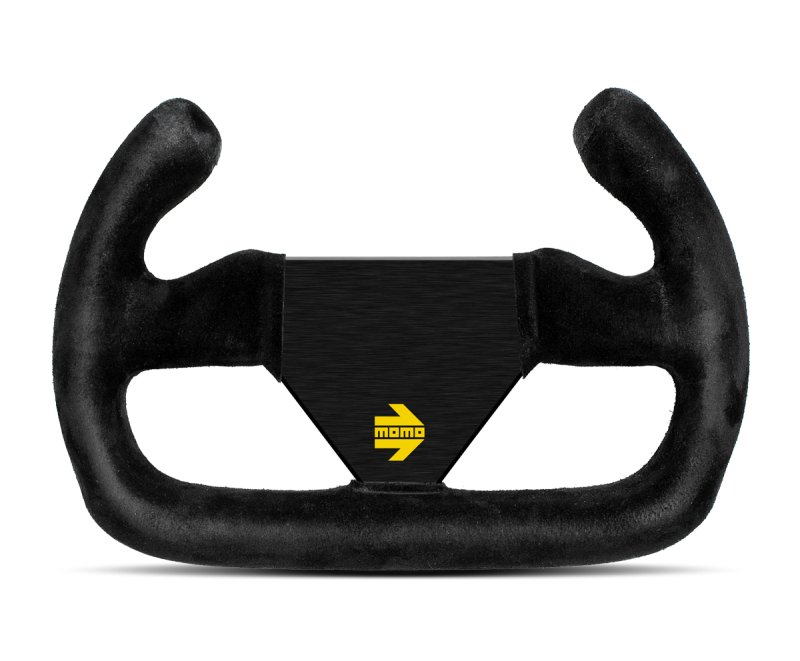 Momo MOD12/C Steering Wheel 250 mm - Black Suede/Black Spokes