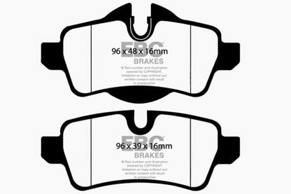 EBC 07-14 Mini Hardtop 1.6 Redstuff Rear Brake Pads