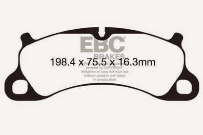 EBC 12-15 Porsche 911 (991) (Cast Iron Rotor only) 3.8 Carrera S Redstuff Front Brake Pads