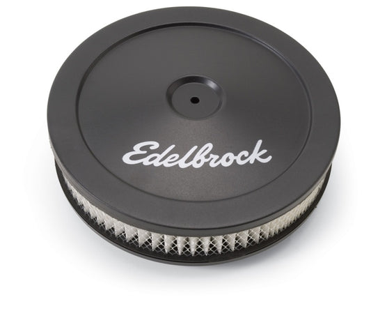 Edelbrock Air Cleaner Pro-Flo Series Round Steel Top Paper Element 10In Dia X 3 5In Black