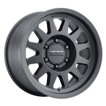 Method MR704 17x8.5 0mm Offset 5x5 71.5mm CB Matte Black Wheel