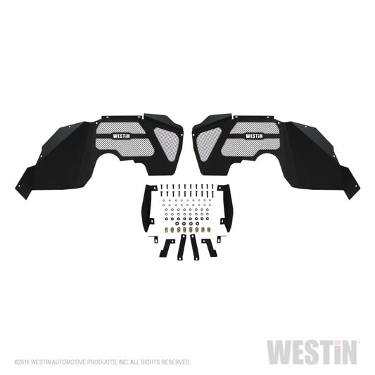 Westin 07-18 Jeep Wrangler JK Inner Fenders - Front - Textured Black