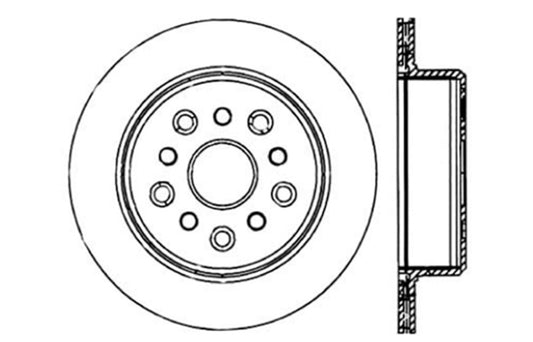 StopTech 5/93-98 Toyota Supra Left Rear Slotted & Drilled Rotor