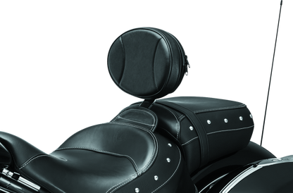 Kuryakyn Plug-N-Go Driver Backrest 14-Up Indian Black Pad, Chrome