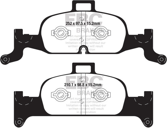 EBC 2018+ Audi A4 Allroad Quattro 2.0L Turbo Greenstuff Front Brake Pads