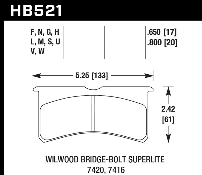 Hawk Wilwood Superlite HT-14 Race Brake Pads