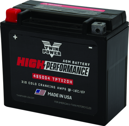 Twin Power YTX-20H High Performance Battery Replaces H-D 65991-82B Made in USA