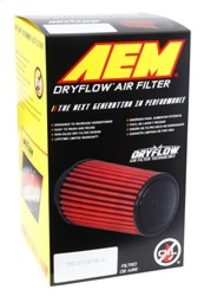 AEM 2.75in Flange ID x 6.25in Base OD x 7in H DryFlow Conical Air Filter