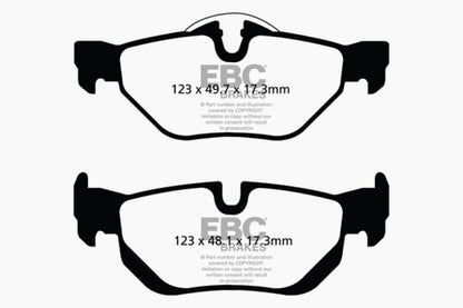 EBC 13+ BMW X1 2.0 Turbo (28i) Yellowstuff Rear Brake Pads