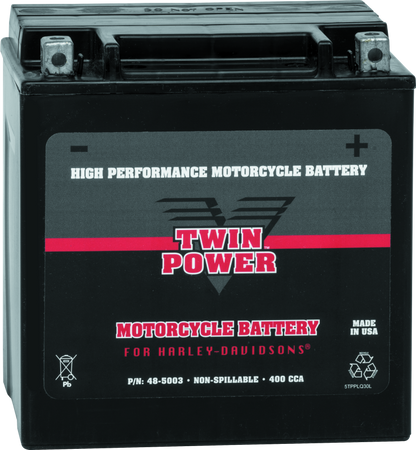 Twin Power YIX-30L High Performance Battery Replaces H-D 66010-97A Made in USA