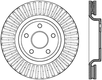 StopTech Slotted Sport Brake Rotor 11-17 Jeep Grand Cherokee (Excludes SRT8)