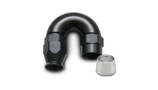 Vibrant -8AN 180 Degree Elbow Hose End Fitting for PTFE Lined Hose