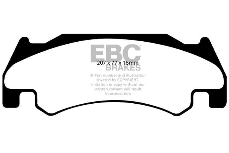 EBC 05-06 Dodge Ram SRT-10 8.3 Yellowstuff Front Brake Pads