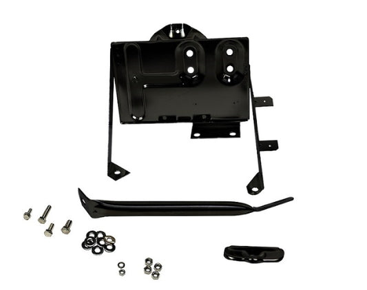 Kentrol 76-86 Jeep CJ Battery Tray with support arm - Powdercoat Black