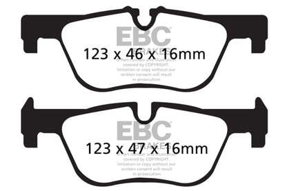 EBC 14+ BMW 228 Coupe 2.0 Turbo ATE calipers Ultimax2 Rear Brake Pads