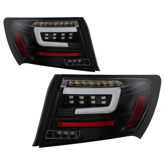 Spyder 08-11 Subaru Impreza WRX 4DR LED Tail Lights - Black ALT-YD-SI084D-LED-BK