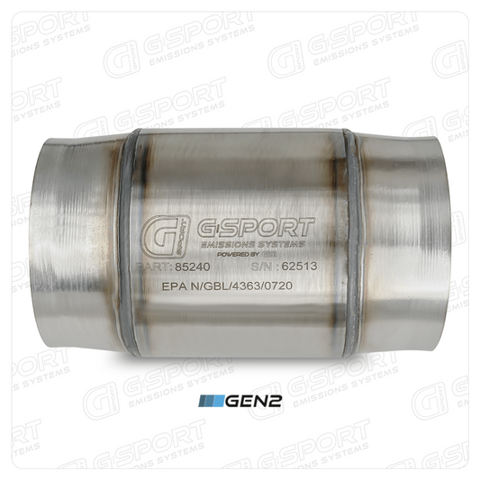 GESI G-Sport 400 CPSI GEN 2 EPA Compliant 4in Inlet/Out Catalytic Converter-4.5in x 4in 500-850HP