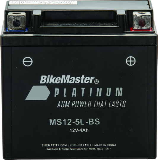 BikeMaster AGM Battery - MS12-5L-BS