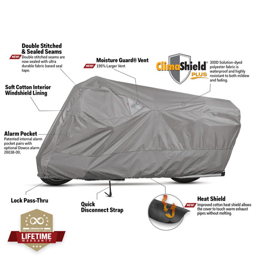 Dowco WeatherAll Plus Motorcycle Cover Gray - XL