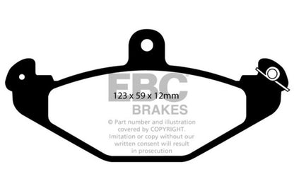 EBC 08+ Lotus 2-Eleven 1.8 Supercharged Yellowstuff Rear Brake Pads