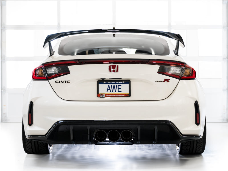 AWE Tuning 2023 Honda Civic Type R FL5 Track Edition Exhaust w/ Triple Diamond Black Tips