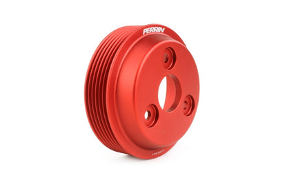 Perrin 15-21 Subaru WRX Lightweight Water Pump Pulley - Red