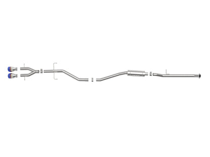 aFe Takeda 2.5in 304SS Cat-Back Exhaust System 17-20 Honda Civic SI Coupe L4-1.5L (t) - BL Flame Tip