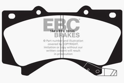 EBC 08+ Lexus LX570 5.7 Yellowstuff Front Brake Pads