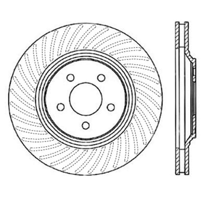 StopTech Power Slot 94-04 Ford Mustang Front Left Slotted Rotor