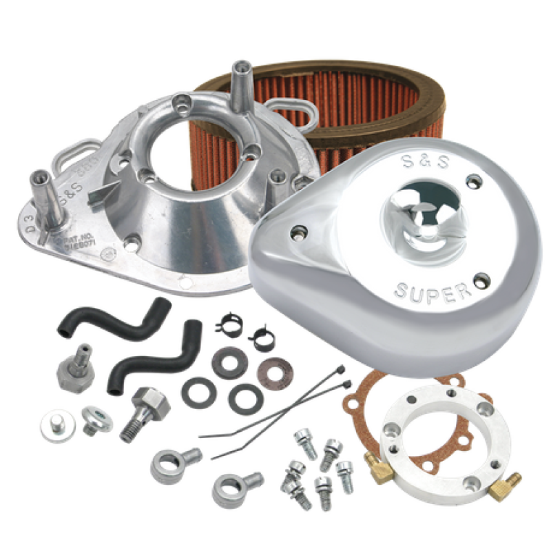 S&S Cycle 93-06 BT w/ Stock CV Carburetors Teardrop Air Cleaner Kit