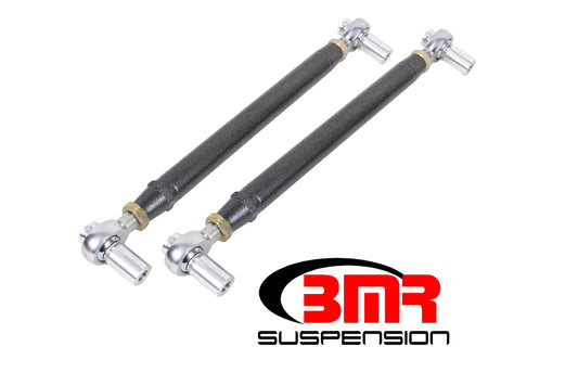 BMR 79-98 Fox Mustang Chrome Moly Lower Control Arms w/ Double Adj. Rod Ends - Black Hammertone