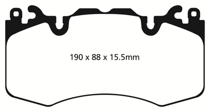 EBC 13+ Land Rover Range Rover 3.0 Supercharged Greenstuff Front Brake Pads