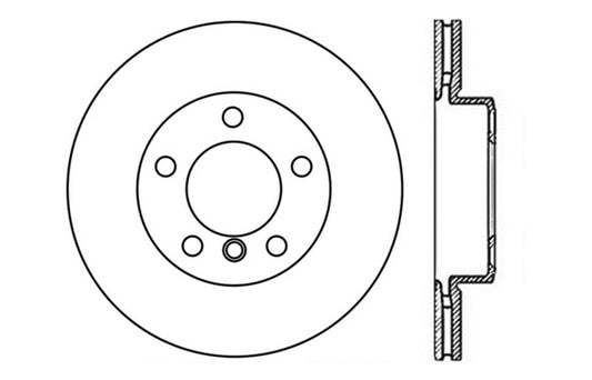 StopTech 9/07-09 BMW 328 Slotted & Drilled Left Front Rotor