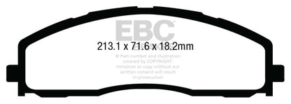 EBC 13+ Ford F250 (inc Super Duty) 6.2 (2WD) Yellowstuff Front Brake Pads