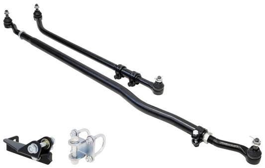 RockJock JL/JT Currectlync Steering System Forged Drag Link 42mm Tie Rod Tube w/Stabilizer Brackets