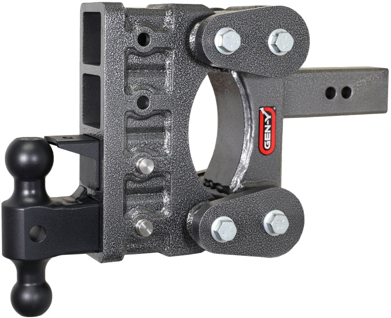 Gen-Y The Boss Torsion-Flex 2.5in Shank 6in Drop 21K Hitch w/GH-061 Dual-Ball/GH-062 Pintle Lock