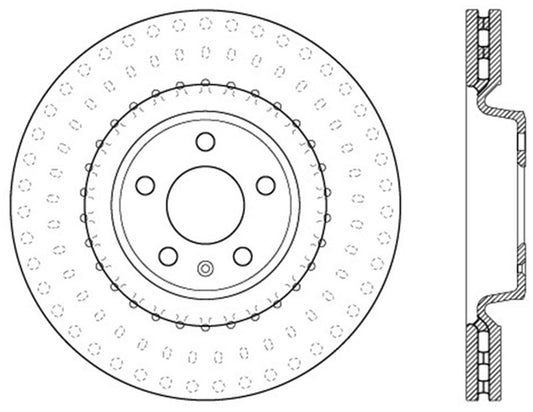 StopTech Power Slot 12 Audi A6 Quattro/11-12 A7 Quattro / 7/11-13 S4 Front Left Slotted Rotor