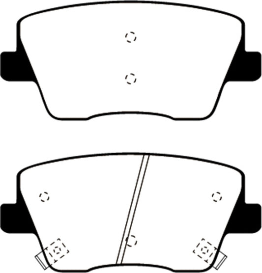 EBC 2019+ Hyundai Veloster N (2nd Gen) 2.0L Turbo Yellowstuff Rear Brake Pads