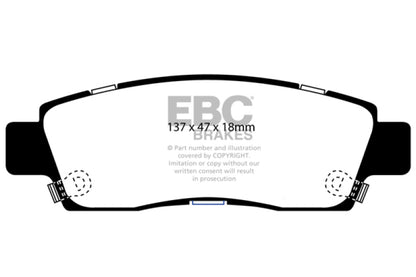 EBC 07+ Buick Enclave 3.6 Yellowstuff Rear Brake Pads