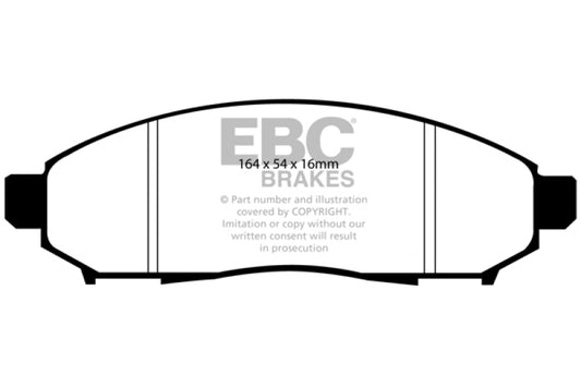 EBC 05+ Nissan Frontier 2.5 2WD Yellowstuff Front Brake Pads