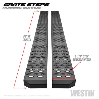 Westin Grate Steps Running Boards 83 in - Textured Black