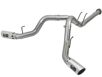 aFe POWER 4in DPF-Back SS Exhaust System 2017 Ford Diesel Trucks V8-6.7L (td)