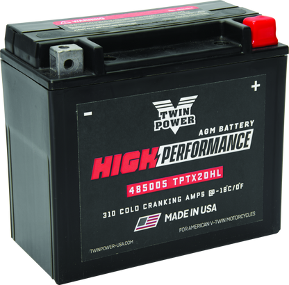 Twin Power YTX-20HL High Performance Battery Replaces H-D 65989-97A Made in USA