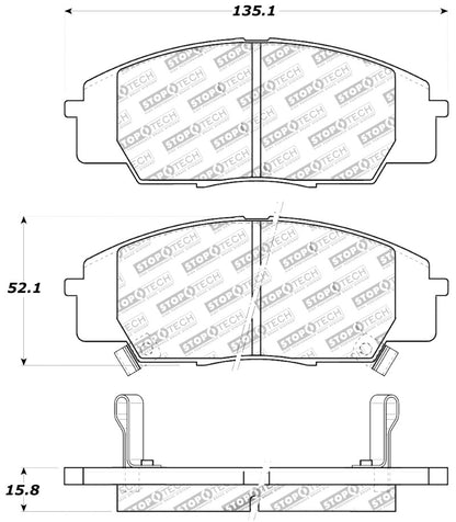 StopTech Performance 00-09 S2000/06+ Civic Si/02-06 RSX-S (non base) Front Brake Pads