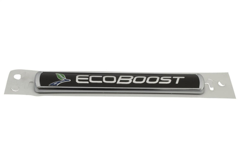 Ford Racing Black/Silver EcoBoost Emblem 3-1/2in x 9/16in - Set of 2