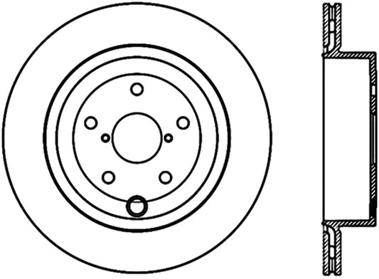 StopTech 08+ Subaru STI (Will Not Fit 05-07) Slotted & Drilled Sport Brake Rotor