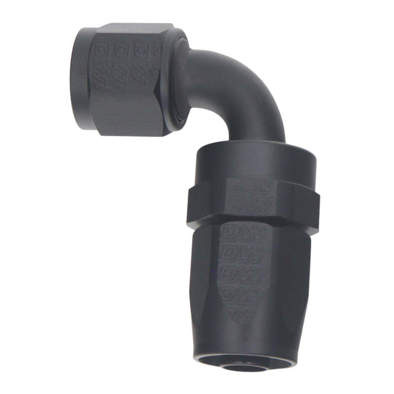 DeatschWerks 6AN Female Swivel 90-Degree Hose End CPE - Anodized Matte Black