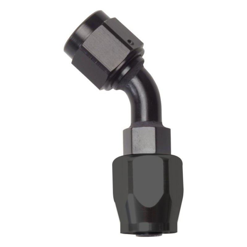 Russell Performance -8 AN Black 45 Degree Full Flow Hose End