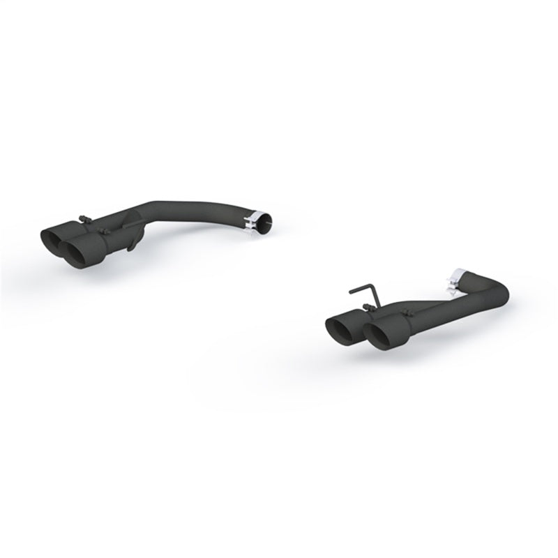 MBRP 18-20 Ford Mustang GT 2.5in Black Coated Non Active Dual Axle Back Exhaust - 4in Dual Wall Tips