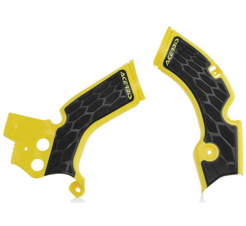 Acerbis 15-18 Suzuki RMZ250 Frame Guards- X-Grip - Yellow/Black